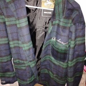Plaid Green and Blue Blazer